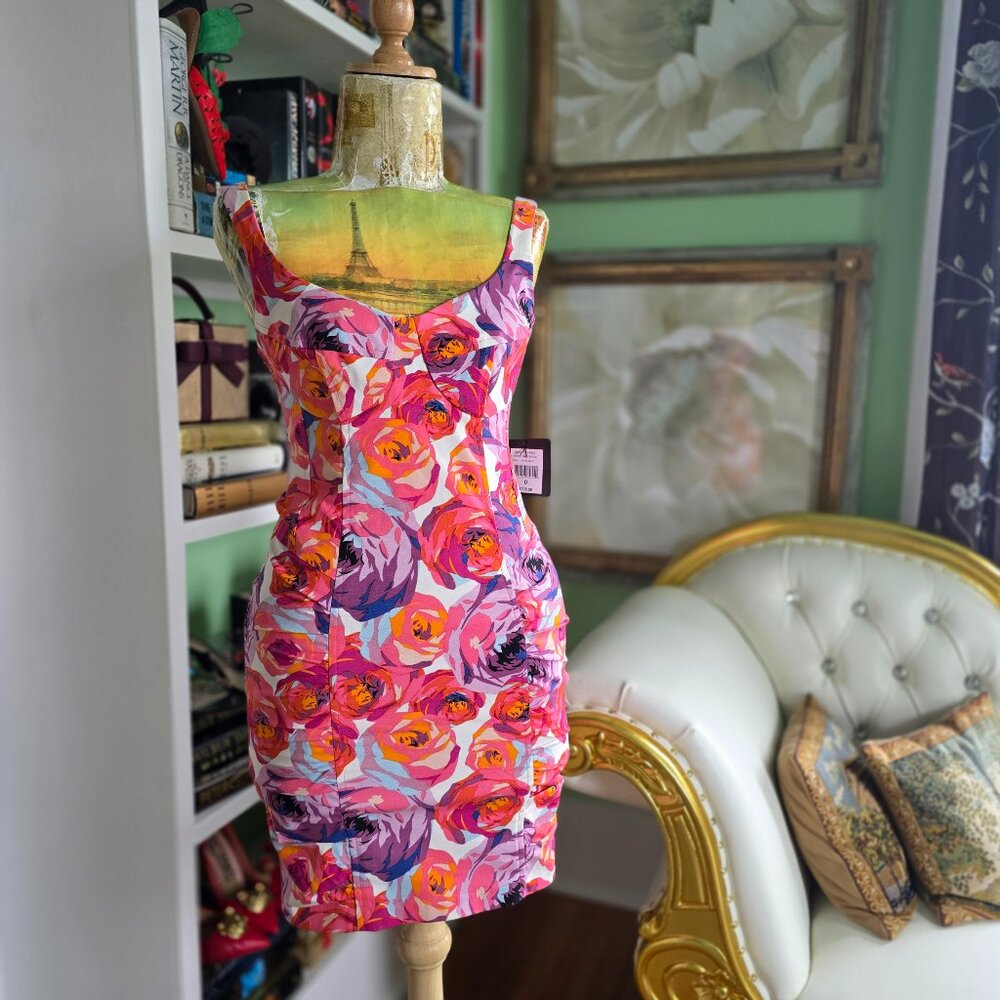 NWT Nanette Lepore “Candy Girl” Pink Floral Bandage Dress – Size 0